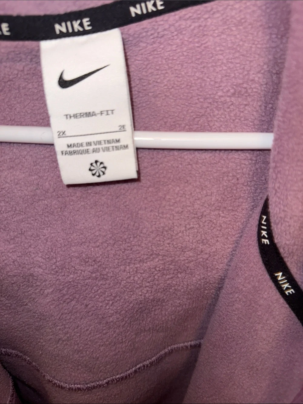 Nike Women's Teddy Zip Hoodie in Mauve Purple